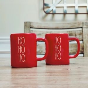 Rae Dunn Ho Ho Ho mugs